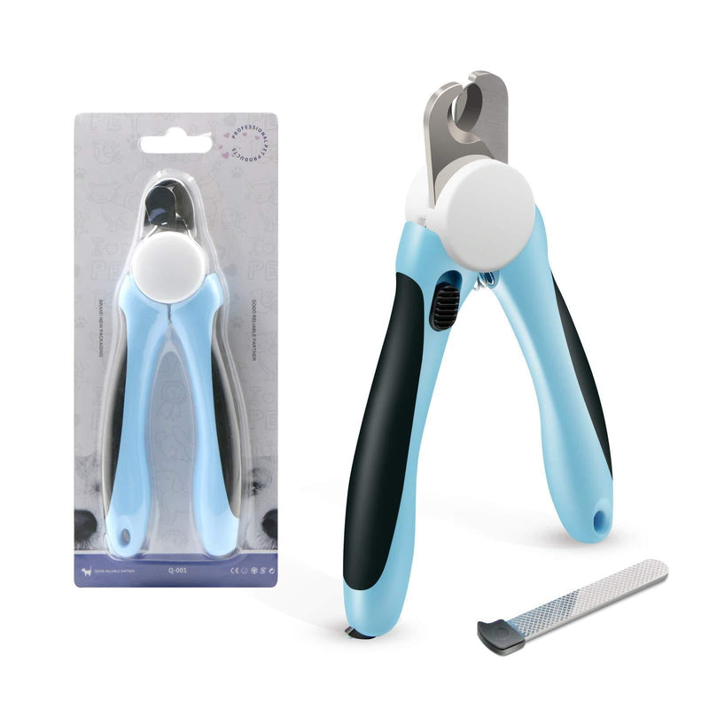 Dog&Cat Nail Clippers and Trimmers, Pet Nail Clippers with Safety Guard Prevent Over Cutting, Free Nail File, Razor Sharp Blade, Professional Grooming Tool for Large and Small Animals Blue - PawsPlanet Australia