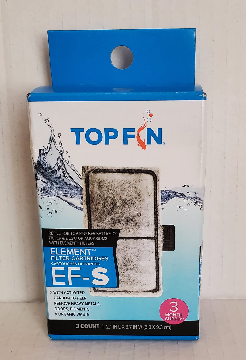 Top Fin EF-S Element Filter Cartridge 3 Month Supply 2.1 in X 3.7 in - PawsPlanet Australia