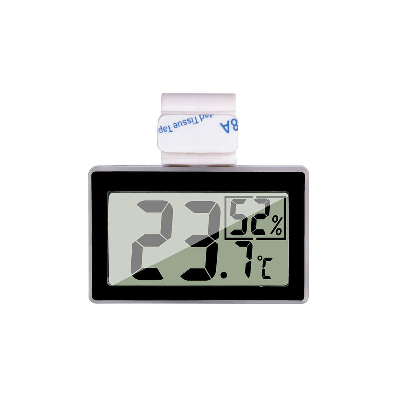 Reptile Thermometer Hygrometer LCD Digital Humidity Gauge Digital Thermometer Hygrometer for Reptile Terrarium Digital Reptile Tank Thermometer Hygrometer with Hook Ideal for Reptile Tanks (Black) Black - PawsPlanet Australia