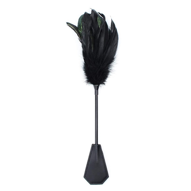 KKMOLL Ostrich Feather cat Tickler Toy Stage Prop for Stage Cosplay (Black), White, One Size - PawsPlanet Australia