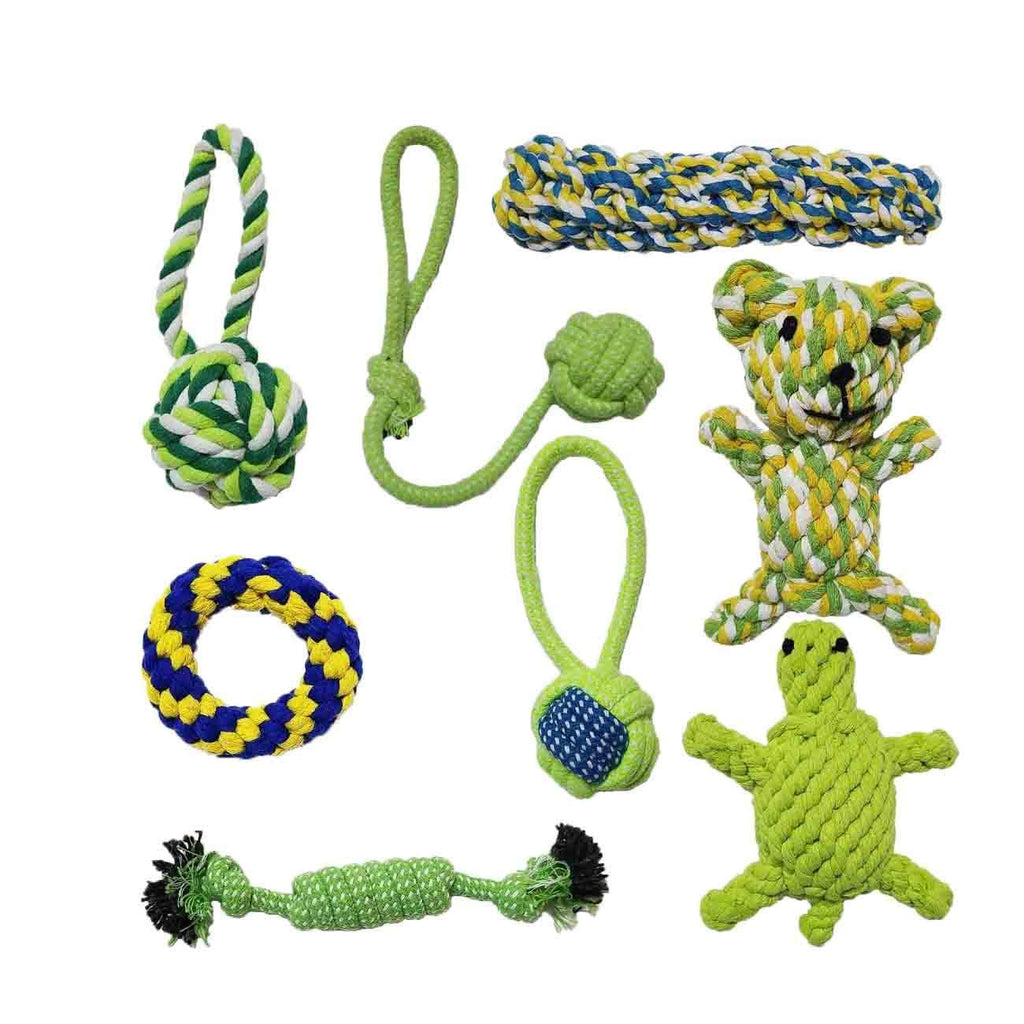 Snailmon Dog Chew Rope Toys for Puppy, Interactive Chew Toys for Dog, Dogs Tug of War Toys, Durable Knot Rope Teething Training Toys for Small Medium Dogs (8 Pack) - PawsPlanet Australia