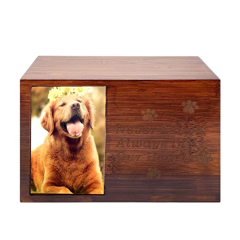 WHITSUN pet Dog Ashes urn with Photo Frame Dog Ashes Wooden urn for Cats, Squirrels, Rabbits - PawsPlanet Australia