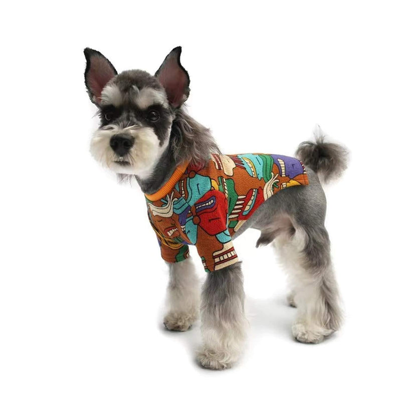 STYLEAGAL Dog Shirt, Hip hop Cool Style Dog Shirt, Pure Cotton Texture Breathable and Elastic for Small and Medium Dogs (X-Small) X-Small - PawsPlanet Australia