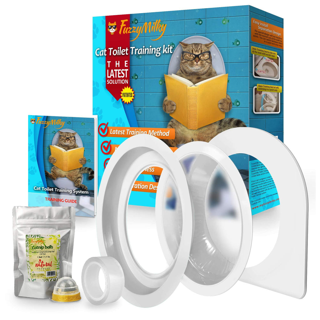 FuzzyMilky Cat Toilet Training Kit The 2nd Generation - Teach Cat to Use Toilet with Catnip Ball (1 Ball) - PawsPlanet Australia