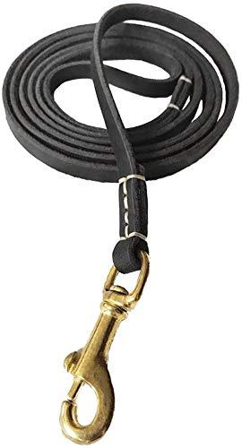 WOPOKY Leather Dog Leash Fit for Medium and Small Dogs,Daily Training and Walking 5 FT Black - PawsPlanet Australia