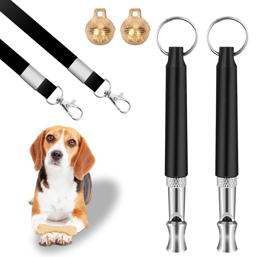 Dog Whistle, Pet Ultrasonic Sound Dog Whistle, Adjustable Lanyard & Frequencies, Used for Play interaction, Recall Repel Training, Professional Dog Whistles to Stop Barking, Comes with Exquisite Bells - PawsPlanet Australia