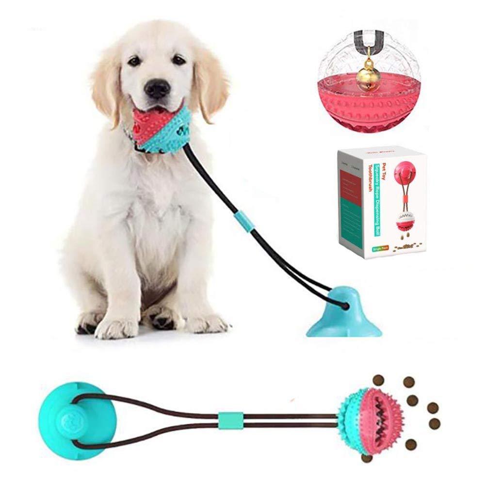 Toyame-Suction Cup Tug of War Dog Toys ,Dog Interactive Training Puzzle Toys, Teeth Cleaning Chew Ball Rope Toy with Bell, Treat Dispensing Ball Toy,The Tug Toy for Dogs - PawsPlanet Australia