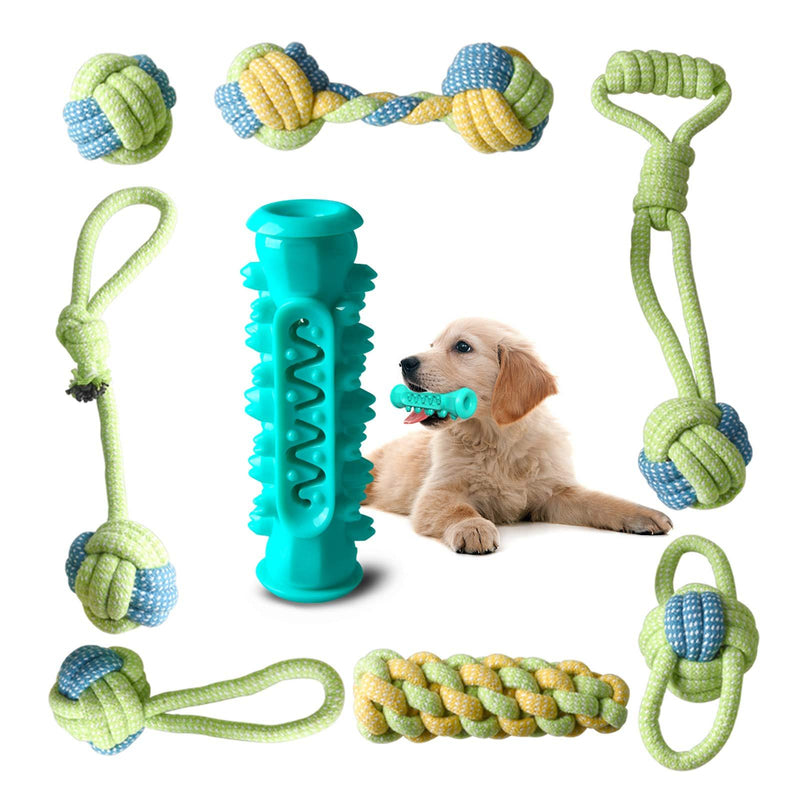 Dog Rope Toys, Dog Chew Toys for Puppy Teething, 8 Pack Rope Toys for Aggressive Chewers, Durable Dog Rope Toys for Medium to Small Dogs, Pet Toys for Dogs with Interactive Rope Teething Toys - PawsPlanet Australia