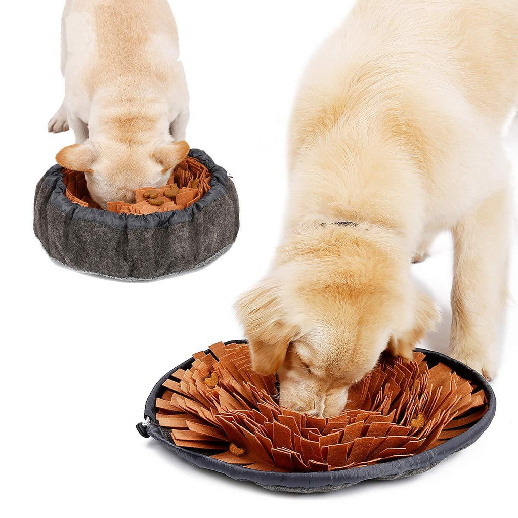 Pet Snuffle Feeding Mat for Dogs, IQ Training Interactive Toy Durable Washable Game Mats/Pads, Indoor Outdoor Nose Work Pets Toys Encourages Natural Foraging Skills … (Brown) Brown - PawsPlanet Australia
