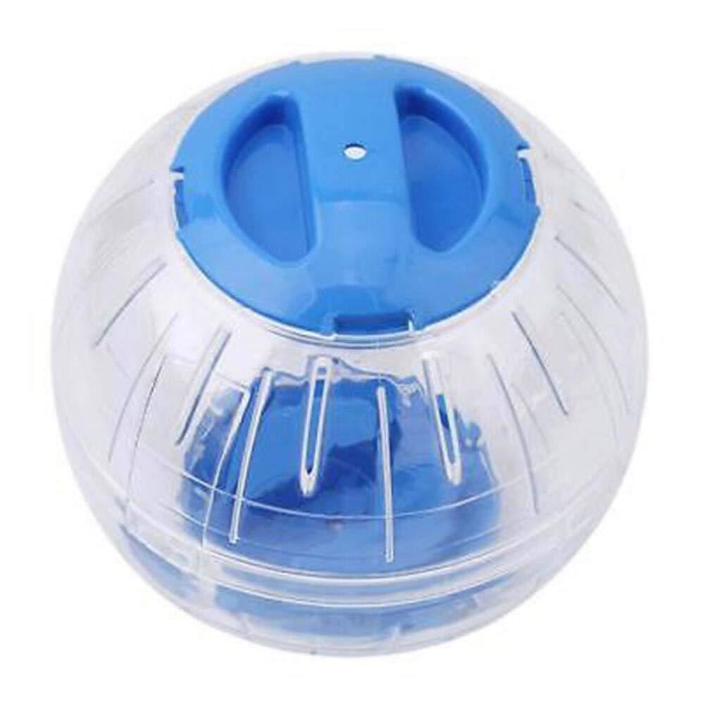 SANSHIYI Hamster Mini Run-About Exercise Ball, Portable Transparent Jogging Running Sport Wheel Toys for Small Mice Rat Gerbil Rodent(10CM,Blue) 10CM Blue - PawsPlanet Australia