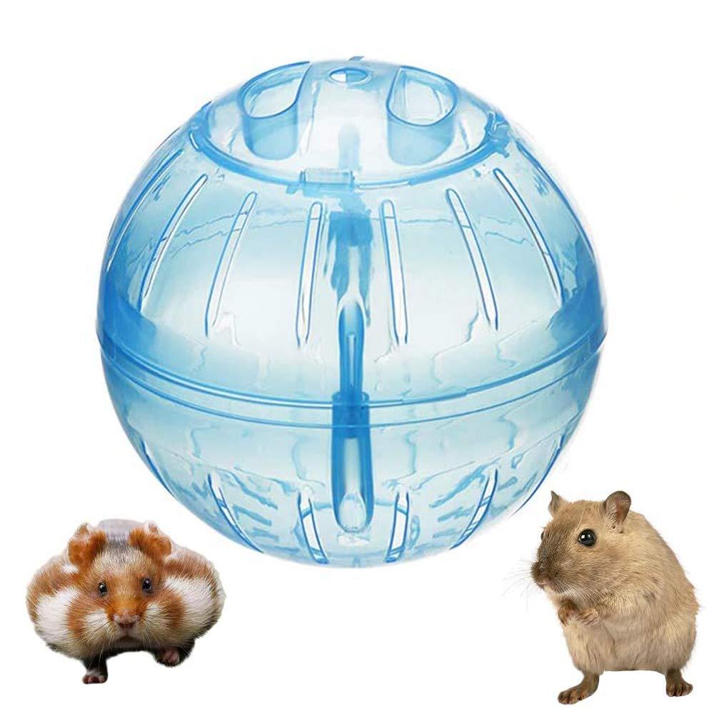 zfdg Hamster Plastic Ball, Small Hamster Exercise Ball, Small Hamster Plastic Ball, Hamster Running Ball, Pet Hamster Run Ball, for Totoro Mouse Squirrel Small Animal Pet Sports Training Toy (Blue) - PawsPlanet Australia