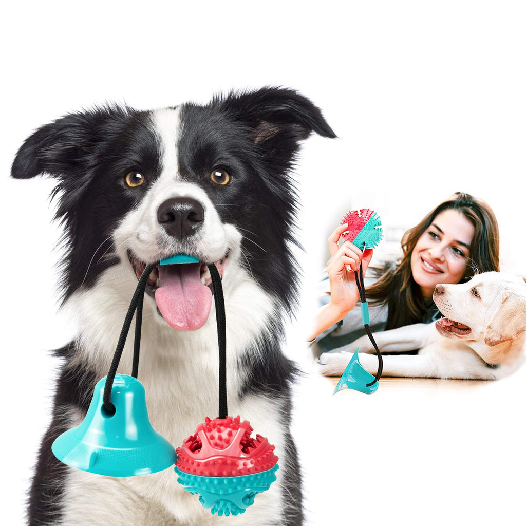 Dog Chew Toys for Aggressive Chewers, Suction Cup Dog Chewing Toy,Interactive Rope Ball with Strong Suction Cup, Dog Rope Ball Toys with Suction Cup for Dogs,Puppy Dog Teeth Cleaning Pet tug Toy - PawsPlanet Australia