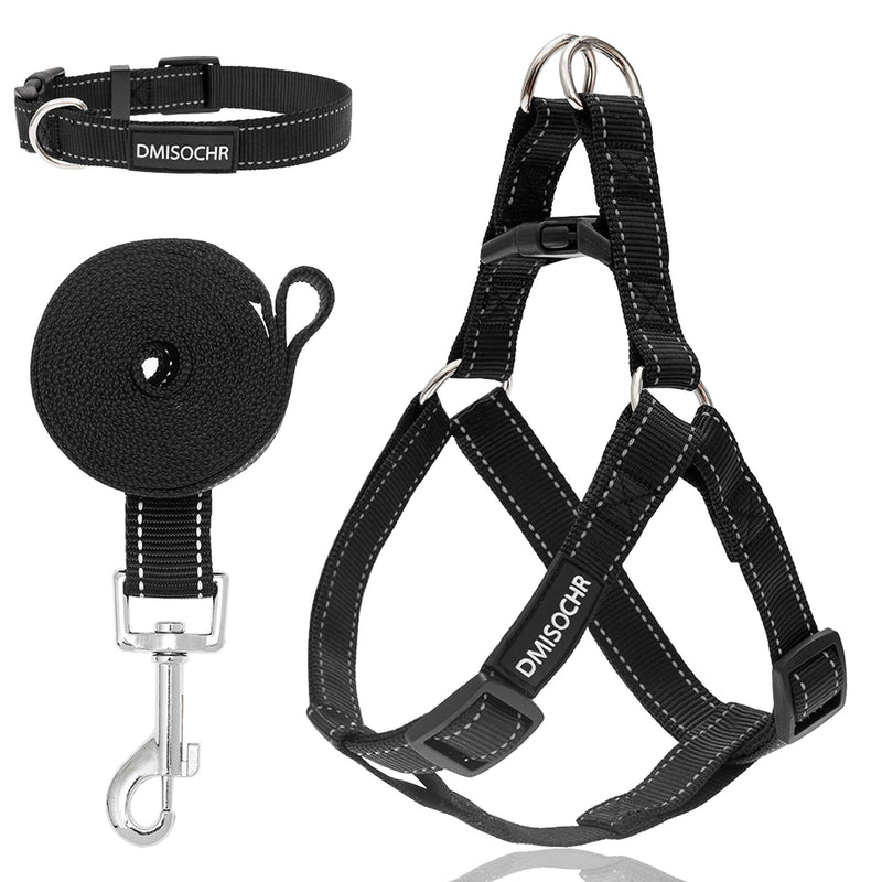 DMISOCHR Dog Harness and Leash Set with Collar - No Pull Dog Harness for Small, Medium, Large Dogs - Step in Dog Harness Escape Proof for Walking Running Hiking Camping - Reflective Doggy Harness SMALL ( chest size: 14.8"-21") - PawsPlanet Australia