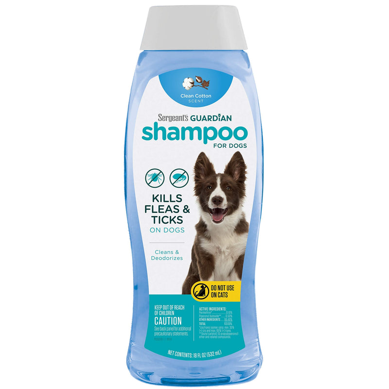 Sergeant's Guardian Flea & Tick Dog Shampoo in Clean Cotton, 18 oz. (00102) - PawsPlanet Australia