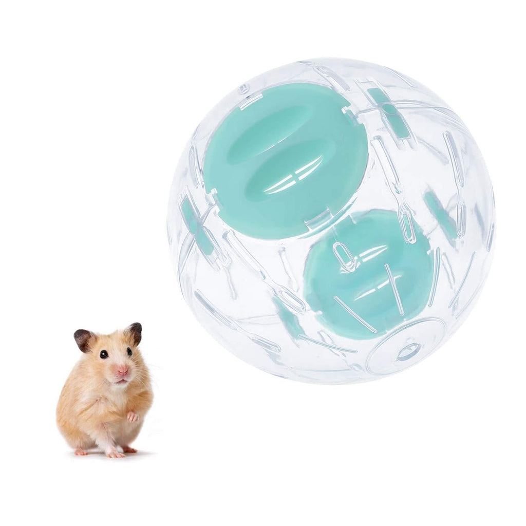 WishLotus Hamster Exercise Ball, 5.51 Inch Transparent Hamster Ball Running Hamster Wheel Plastic Cute Exercise Mini Ball for Dwarf Hamsters to Relieves Boredom and Increases Activity 5.51in Blue - PawsPlanet Australia