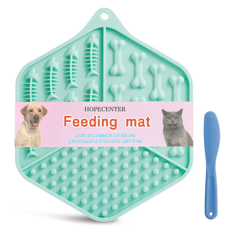 Feeding Mat for Dog&Cat,Dog Bath Distraction Device,Dog Cat Anxiety Relief,Alternative to Slow Feeder Bowls,Snuffle Mat and Dog Cat Puzzle Toys,Perfect for Food,Yogurt or Peanut Butter Green - PawsPlanet Australia