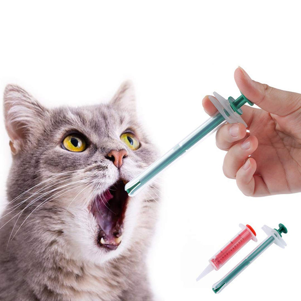 Pet Medicine Feeder - Pet Pill Poppers Handy Durable Pet Pill Dispenser Oral Tablet Capsule or Liquid Medical Feeding Tool Kit Silicone Syringes for Cats Dogs Small Animals - PawsPlanet Australia