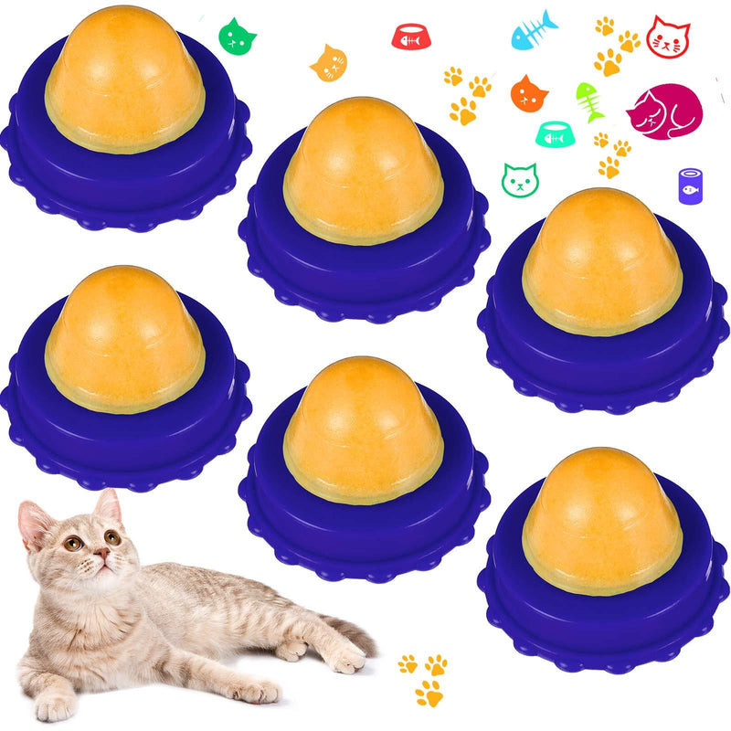 Nuanchu 6 Pieces Cat Snacks Candy Ball Lickable Sugar Ball Cat Toy Edible Catnip Balls Cat Treats Candy Ball Catnip Candy Kitten Licking Sweet Ball Treats Licking Candy Blue - PawsPlanet Australia