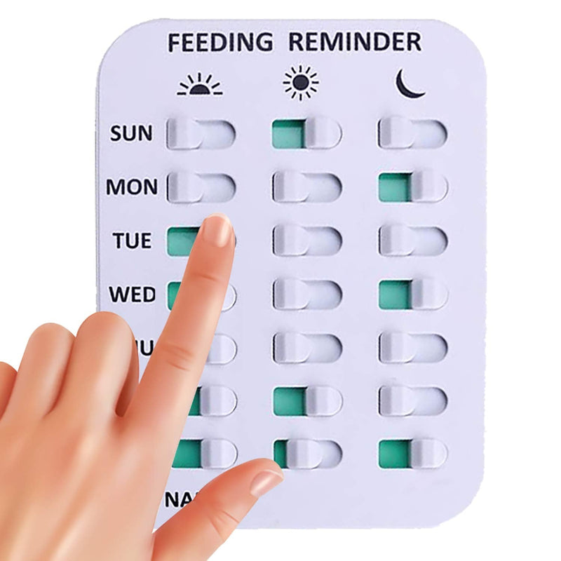 RBD Health Dog Feeding Reminder, Magnetic OR Double Sided Adhesive Application, Reminder with Weekdays AM/PM Indicators to Track and Prevent Over or Under Feeding of Pets - PawsPlanet Australia