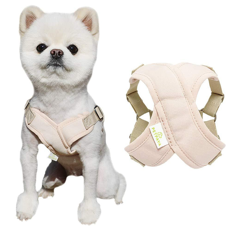 Petpaya X Frame Step in No Pull Dog Vest Harness with Neoprene Fabric on The Adjustable Choke Free Harness for Small Dogs or Medium Dogs Vest Harness Easy Walk BEIGE X-Small (11"-13") - PawsPlanet Australia