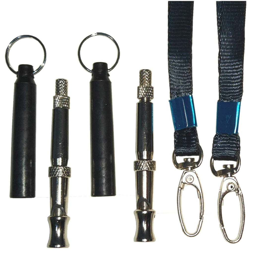 JINGSHUOKEJI 2PCS Ultrasonic Dog Whistle with Lanyard, Ultrasonic Dog Whistle with Adjustable Frequency, Dog Whistle for Training Dogs - PawsPlanet Australia