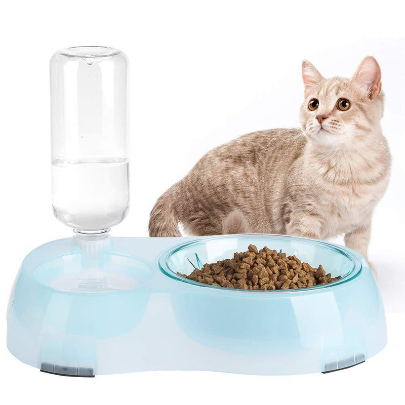 BINGPET Automatic Feeder Slow Food and Refill Water Bowl for Cat & Dog, Removable Automatic Water Dispenser and Slow Food Bowl, Non-Slip Pet Feeder Water Bowls for Cats and Puppies - PawsPlanet Australia