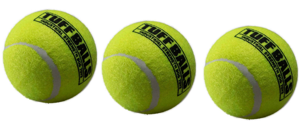 PetSport 3 Pack of Tuff Ball Tennis Balls for Dogs, 2.5 Inch, Won't Wear Down Teeth - PawsPlanet Australia