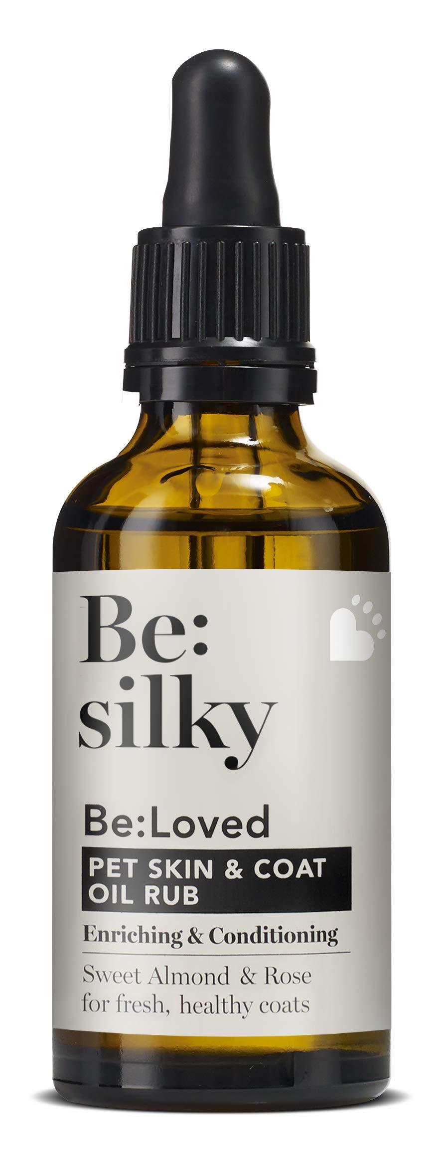 Be:Loved silky Pet Skin & Coat Oil Rub Enriching & Conditioning, Natural Ingredients Sweet Almond & Vitamin E Oils - 50ml, green - PawsPlanet Australia