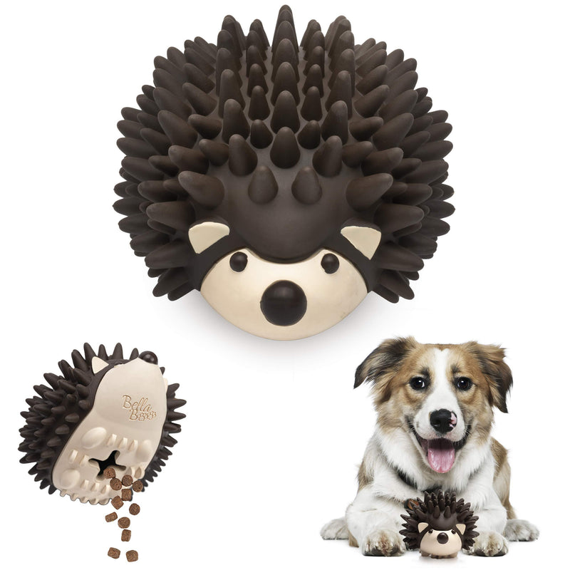 BellaBoo Pets Interactive Dog Toy for Strong Chewers - Freddy The Hedgehog All-in-One Treat Ball + Food Dispensing Slow Feeder Dog IQ Puzzle + Dental Chew Toy for Medium and Large Breed Dogs - PawsPlanet Australia