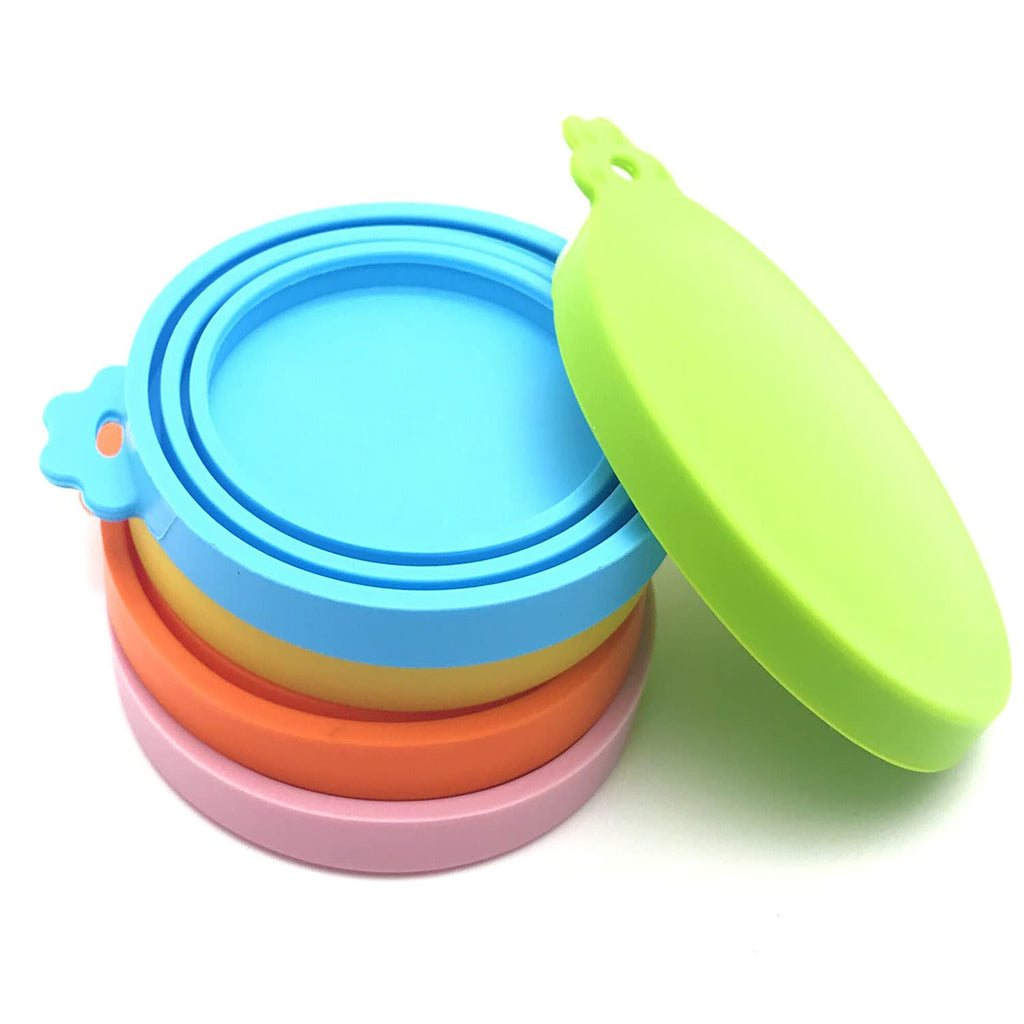 MYYZMY 5 Pcs Pet Can Covers,Food Can Lids, Universal BPA Free Silicone Can Lids Covers for Dog and Cat Food, One Can Cap Fit Most Standard Size Canned Dog Cat Food - PawsPlanet Australia