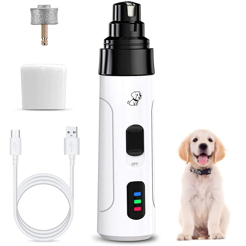 Viixm Dog Nail Grinder 2-Speed Electric Pet Nail Trimmer for Small, Medium, Larger Dogs, Cats, Low Noise & Quiet Painless Pet Nail Grinder, Rechargeable Pet Nail Grooming Paws Smoothing - PawsPlanet Australia