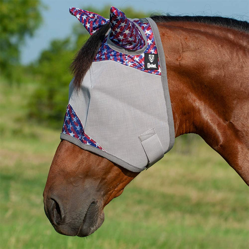 Patterned Horse Crusader Fly Mask with Ears - PawsPlanet Australia