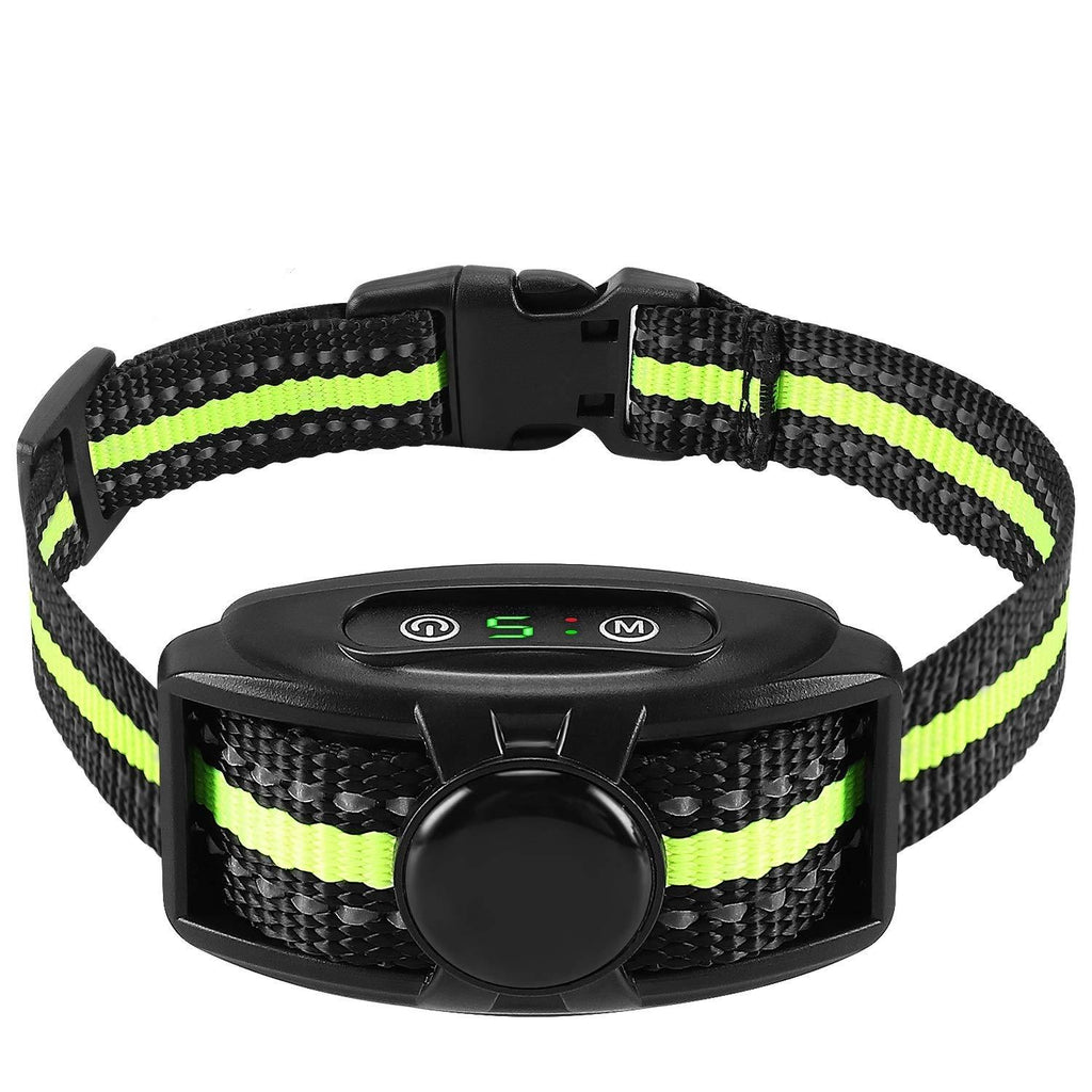 Bark Collar Dog Bark Collar, Rechargeable NO Shock Anti Barking Collar with 5 Adjustable Sensitivity and Beep Vibration Without Shock Bark Collar for Small Medium Large Dogs - PawsPlanet Australia