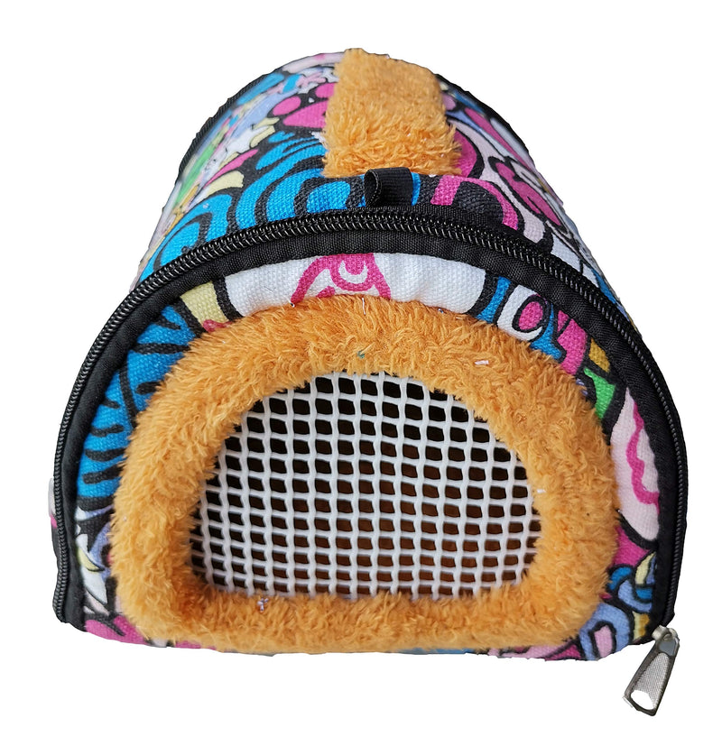VVVSO Foldable Small Animal Carrier with Detachable Strap Breathable Outgoing Bag Travel Carriers for Hamster, Chinchilla, Ferret, Rat, Sugar Glider and Hedgehog Blue-Canvas - PawsPlanet Australia