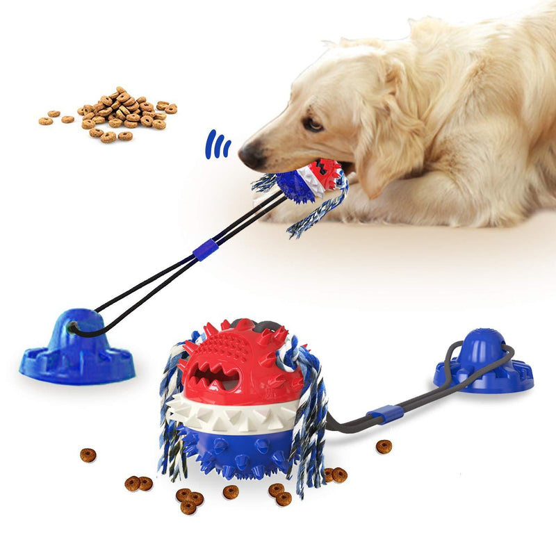 Dog Toys for Aggressive Chewers Dog Toys Dog Toys Pet Molar Bite Toy Interactive Pull Rope Chew Rope with Squeaky Toys Ball Toys Ball with Teeth Cleaning and Food Dispensing Features blue - PawsPlanet Australia