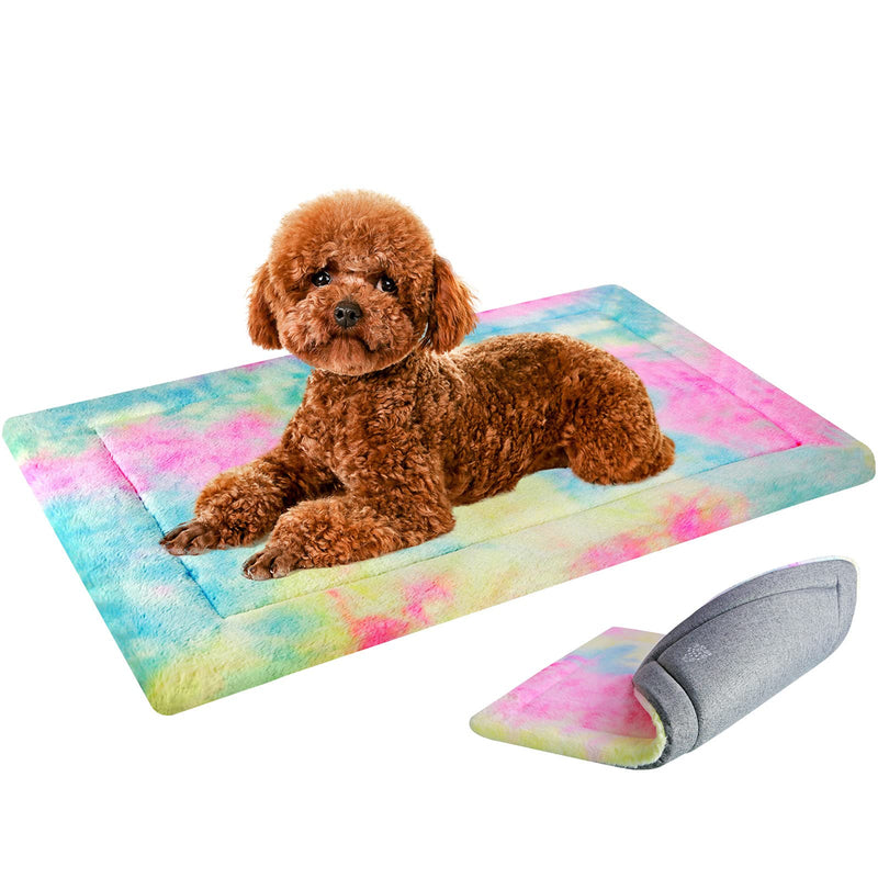 VANKEAN Stylish Dog Bed Mats Reversible(Cool and Warm),Dog Bed Pads for Small to XX-Large Dogs,Dog Pad Mat for Dog Sleeping,Machine Washable Soft Dog Pad Mat,Colorful S(24 x 18") - PawsPlanet Australia