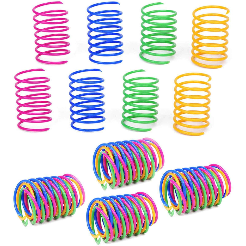 Cat Springs Toy Coil Indoor Soft Colourful Spiral Plastic Wide Pet Jouet Pour Chats - PawsPlanet Australia