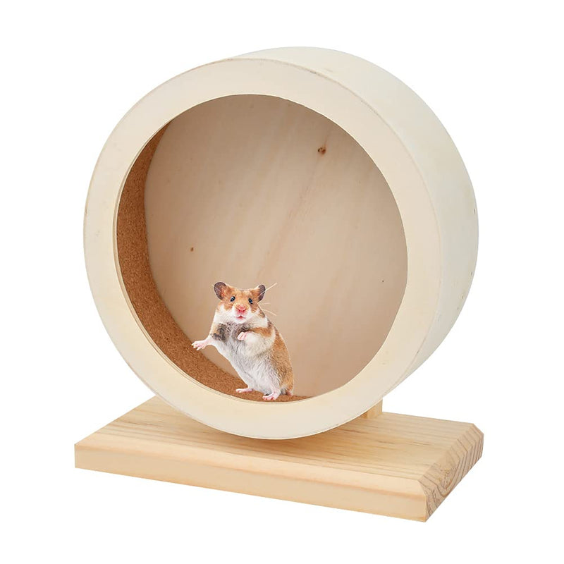 ATPWONZ Hamster Wheel, Wooden Silent Hamster Exercise Wheel - Small Pets Silent Hamster Running Wheel for Hamsters Gerbil Mice Guinea Pigs and Other Similar-Sized Small Pets - PawsPlanet Australia
