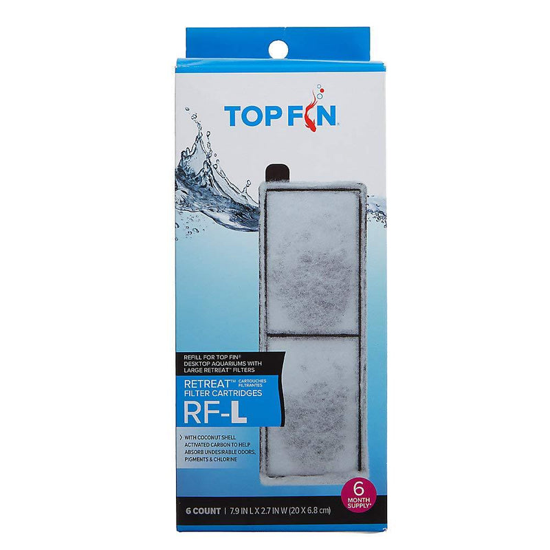 Top Fin Retreat RF-L Filter Cartridges 6-Ct - PawsPlanet Australia