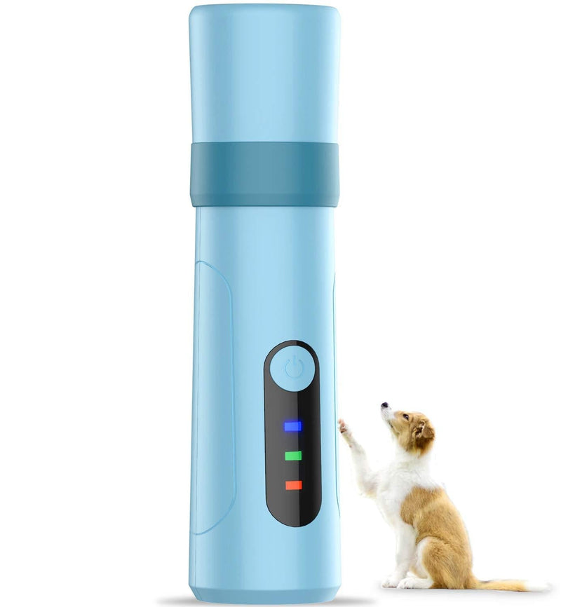 ZPSTRONG Professional Dog Nail Grinder for Large Medium Small Dogs & Cats, Quiet Powerful Electric Pet Nail Trimmer Rechargeable with Two-Speed, Painless Puppy Paw Grooming - Toe Nail Files Blue - PawsPlanet Australia