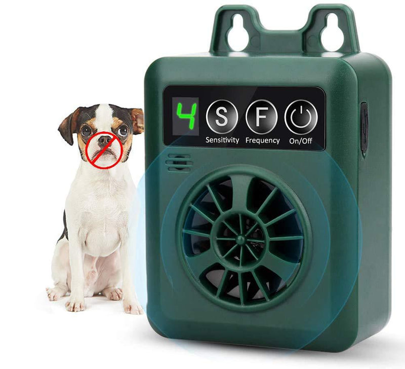 FcrenHuang Anti Barking Device, Bark Control Device with 4 Adjustable Ultrasonic Volume Levels, Automatic Ultrasonic Dog Bark Deterrent for Small Medium Large Dog (Green) - PawsPlanet Australia