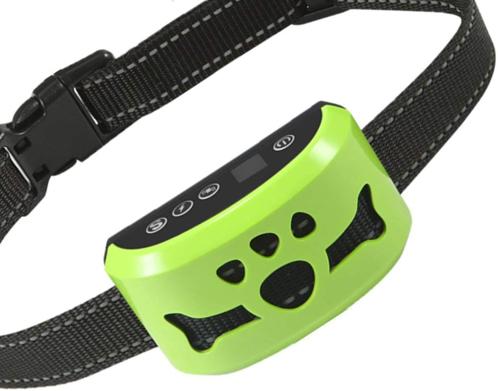 ZNFSZ Dog Bark Collar Anti Barking Control Device, Ultrasonic Dog Bark Deterrent, Dog Bark Control Training Collar for Small Medium Large Dogs, Safe and Humane - Adjustable Green - PawsPlanet Australia