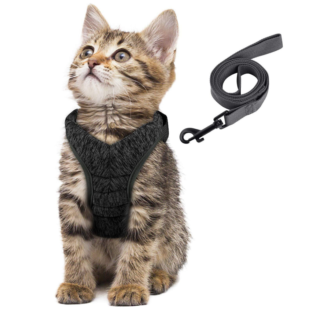 Simpeak Cat Harness and Leash for Walking Escape Proof Set,Adjustable Step in Outdoor Pet Vest Harness and Leash for Cats and Dogs Small Medium Large, Black, Small (Chest: 8.5"-11") - PawsPlanet Australia
