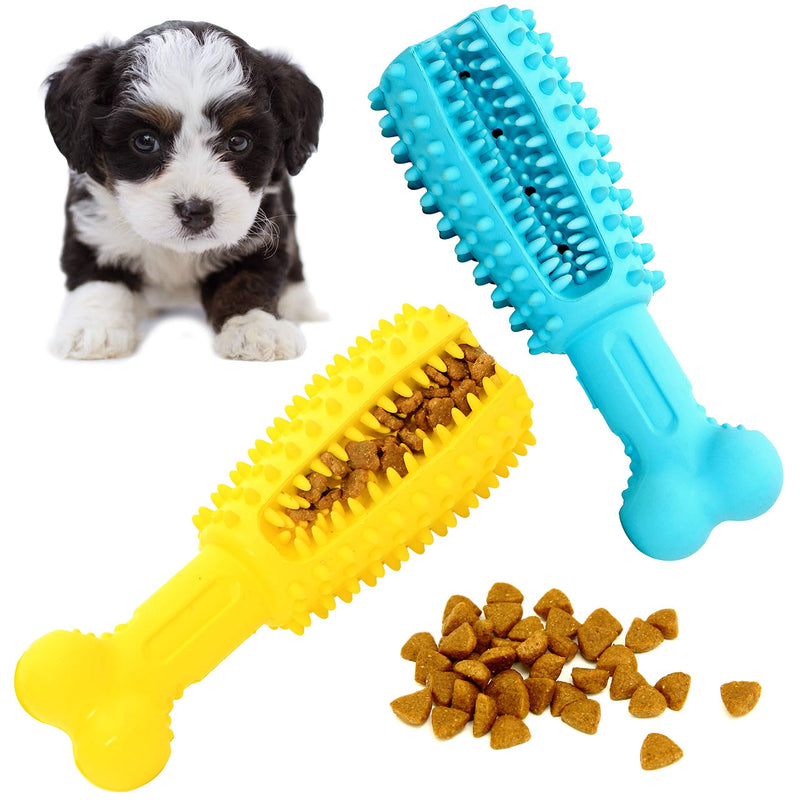 Youngever 2 Pack Dog Treat Toys for Pet Teeth Cleaning, Chewing, Fetching, IQ Treat Food Dispensing Toys (Small 4.8 inch) Small 4.8 inch - PawsPlanet Australia