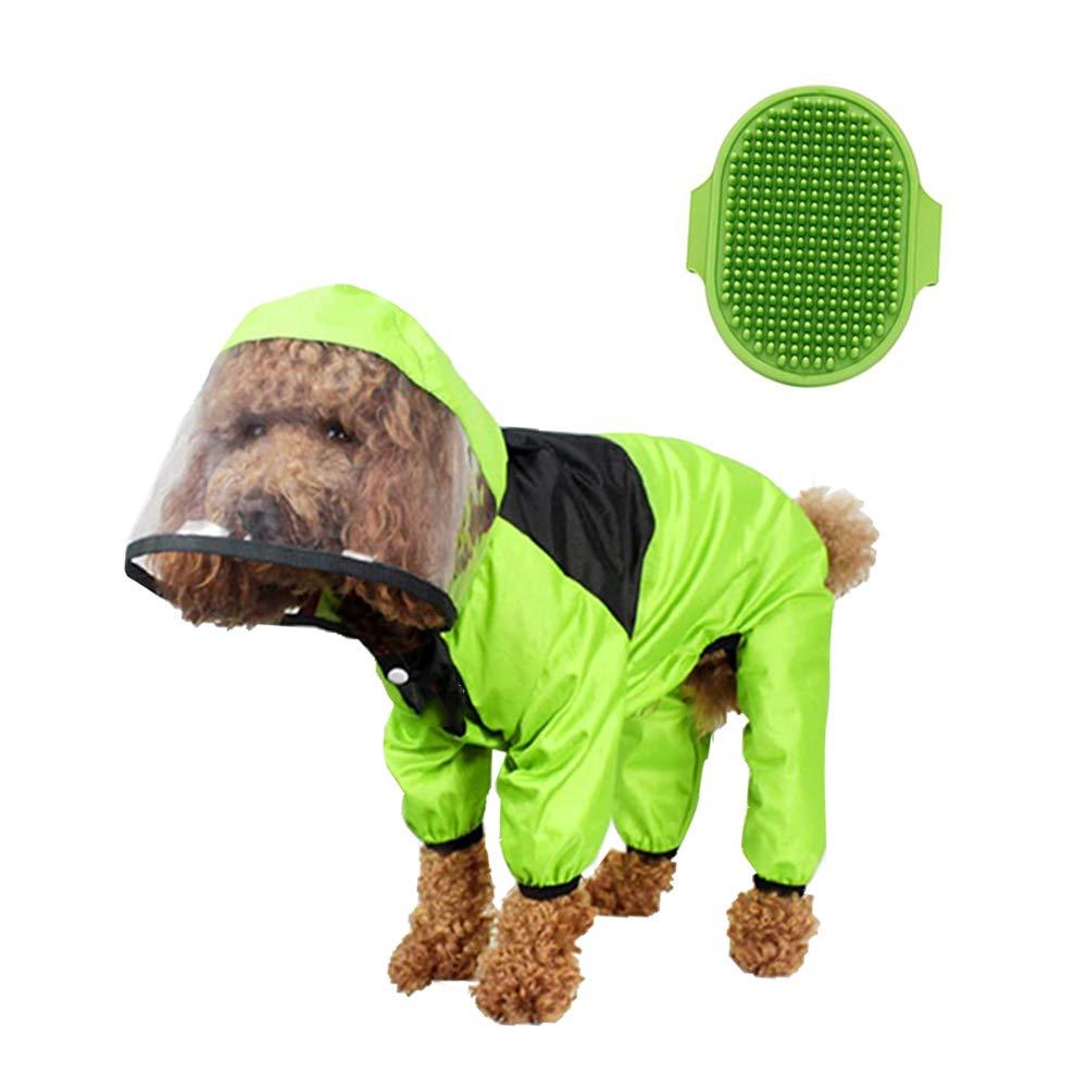 Dog Raincoat, pet Waterproof Rainproof Jacket with Hood, Breathable and Lightweight Dog Raincoat Hooded Poncho Dog Four-Legged Raincoat. Small - PawsPlanet Australia