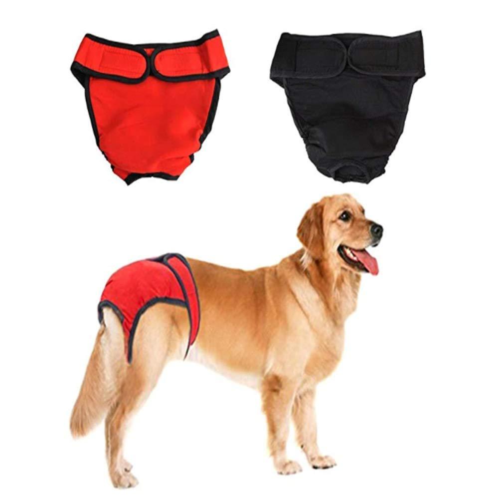 Hotumn 2 Pack Dog Female Diapers Washed, Leak-Proof, Adjustable Dogs Underwear Suitable for Small to Large Dogs S - PawsPlanet Australia