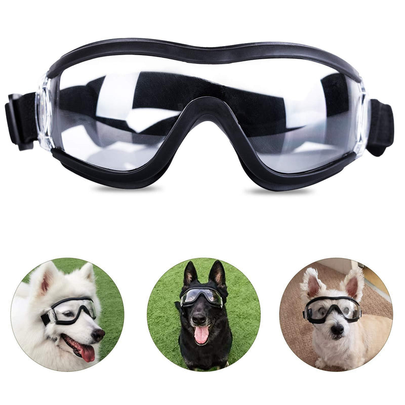 Tankyomilex Dog Goggles for Medium Large Breed Dog Eye Protection Sunglasses Windproof UV-Proof Goggles, Clear Lens and Adjustable Elastic Straps - PawsPlanet Australia