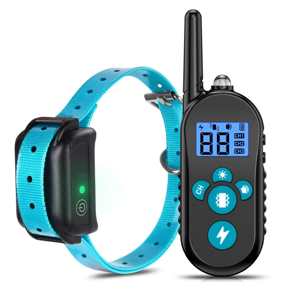 DiroPet Shock Collar for Dogs with Remote, Dog Training Collars Waterproof Rechargeable, 4 Training Modes, Beep, Vibration, Shock and LED Light, 2500Ft Remote Range, 0-99 Adjustable Levels - PawsPlanet Australia