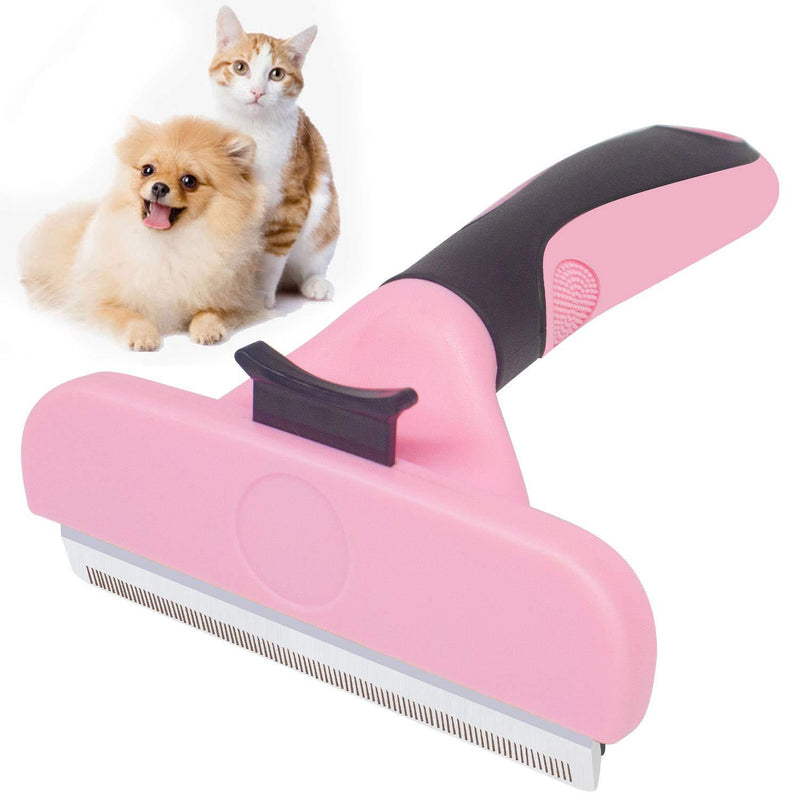 CTCK WINNING Shedding Brush, Pet Grooming Brush for Cat and Dog - 4 Inches Wide Stainless Steel Safety Blade, Ideal Deshedding Tool for Short Haired Dogs and Cats - PawsPlanet Australia