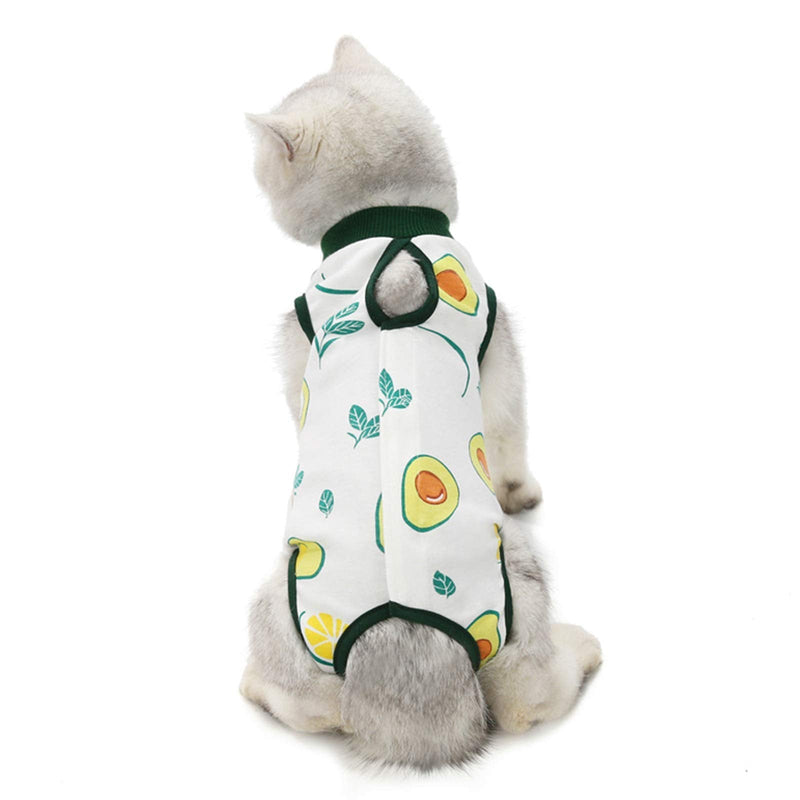 TORJOY Cat Professional Recovery Suit for Abdominal Wounds or Skin Diseases,After Surgery Wear Anti Licking Wounds,Breathable E-Collar Alternative for Cats and Dogs S Avocado - PawsPlanet Australia